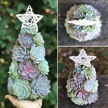 Рождественская елка имитация суккулентных смоляных украшений для дома праздничное украшение суккулентная статуэтка растения