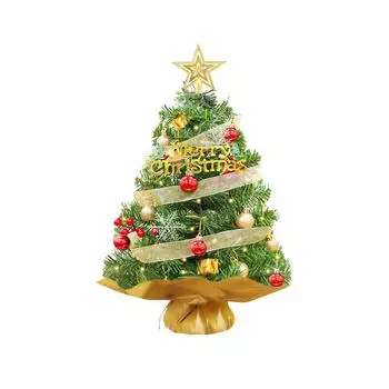 Рождественская елка Искусственная новогодняя елка с огнями, включая рождественские украшения, стекающиеся идеальные рождественские украшения для дома One Size