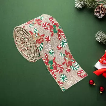 Рождественская елка из ленты, подарочная коробка из ротанга, праздничная декоративная упаковка из атласной ленты candy