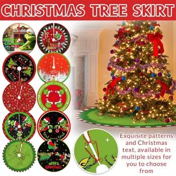 Рождественская елка Юбка Рождественское украшение Елочная юбка Сани Рождественская елка Украшение Орнамент One Size