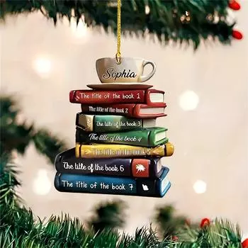 Рождественская елка Книги Украшения елочные акриловые украшения Рождественские елочные подвески Декор One Size