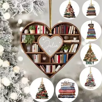 Рождественская елка Книги Украшения елочные акриловые украшения Рождественские елочные подвески Декор One Size