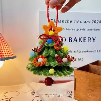 Рождественская елка крученая палочка колокольчик рождественский подарок украшения шерстяная полоска рождественская елка DIY