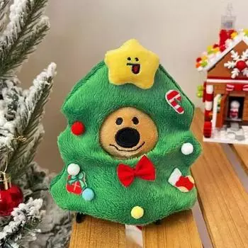 Рождественская елка кукла повязка на голову плюшевая игрушка реалистичный стиль милый пушистый чучело животное