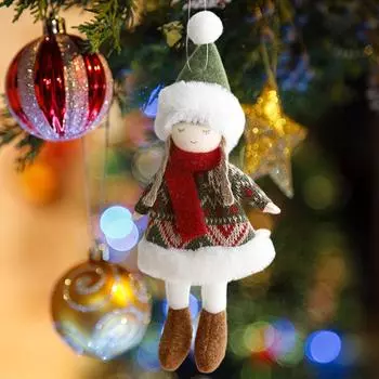 Рождественская елка кукла украшение рождественская подвесная подвеска рождественская елка плюшевая кукла рождественская милая кукла украшение для новогоднего декора