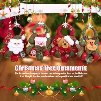 Рождественская елка Кукла Веселые рождественские украшения Санта-Клаус Снеговик Подвеска на елку DIY Рождественский подарок Кукла Подвеска Украшение на Новый год Декор C-1PC