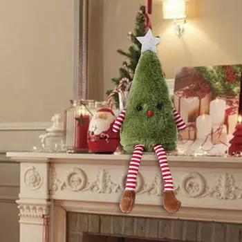 Рождественская елка кукольный декор искусство легкий домашний праздничный дисплей часть для шкафа зелёный