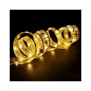 Рождественская елка лента гирлянда вечеринка свадьба украшение лента подарочная упаковка декоративные принадлежности для общежития офис warm light