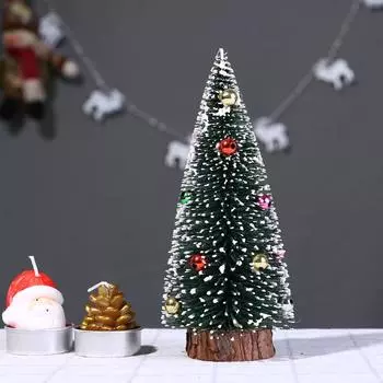Рождественская елка MiniTree с деревянной основой DIY Ремесла Домашний декор столешницы One Size