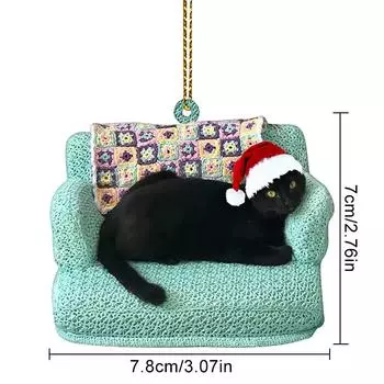 Рождественская елка мультяшный кот своими руками уникальный акриловый прекрасный праздничный праздничный инвентарь