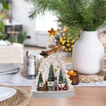 Рождественская елка Музыкальная шкатулка со световым музыкальным украшением Креативное украшение Рождество