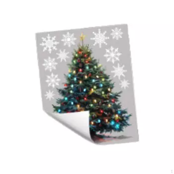 Рождественская елка наклейки на окна наклейки украшения водонепроницаемые декоративные