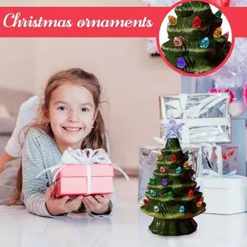 Рождественская елка Настольная Рождественская елка со светодиодной подсветкой Рождественские украшения, разноцветная Рождественская елка One Size