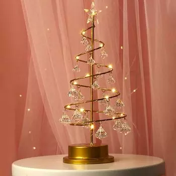 Рождественская елка настольная светодиодная лампа Fipiifly стильный орнамент скандинавский бриллиант атмосфера создание рождественского света для использования в помещении повседневное использование