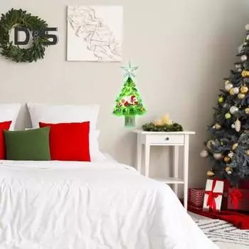 Рождественская елка, ночник, смоляной светильник для спящей собаки с выключателем вкл./выкл., винтажный светильник в виде щенка на рождественскую елку для декора спальни US Plug