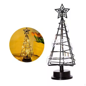 Рождественская елка Ночной светильник Настольное украшение Освещенная сцена Украшение Светящееся ремесло