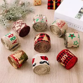 Рождественская елка/носки/олень подарок бант лента мультфильм рождественские ленты ткань новый год Style J