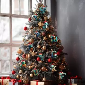 Рождественская елка подвеска мультфильм динозавр письмо украшение для дома окна автомобиля 2D плоский подвесной акриловый орнамент для дерева рюкзак L