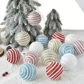 Рождественская елка Подвесной шар Рождественские шары Шаровый орнамент розовый