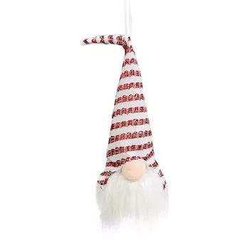 Рождественская елка подвесные куклы для камина со светодиодной подсветкой Рождественский кулон детский подарок Red stripes