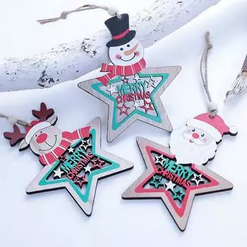 Рождественская елка подвесные украшения Рождественские елочные украшения Рождественские елочные украшения деревянные для украшения рождественской елки