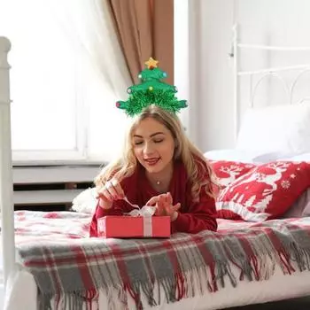 Рождественская елка повязка на голову звезда снежинка леденец зимние аксессуары для волос для женщин мужчин A