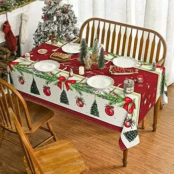 Рождественская елка, прямоугольная скатерть, аксессуары для стола, праздничное украшение, скатерть, украшение для ужина, скатерть 40x70cm15x27inch
