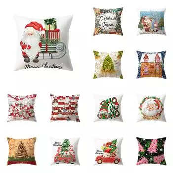 Рождественская елка, Рождественское украшение, наволочка с принтом, домашняя гостиная, украшение для дивана, подушка, наволочка 40X40CM