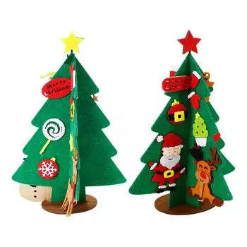 Рождественская елка ручной работы, креативное рождественское украшение, рождественский набор для творчества и творчества, маленькая детская рождественская елка, праздник