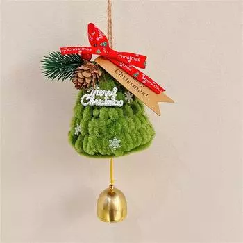 Рождественская елка ручной работы, креативное рождественское украшение на зеркало заднего вида автомобиля Рождественская елка, плетеное вручную украшение на рождественскую елку