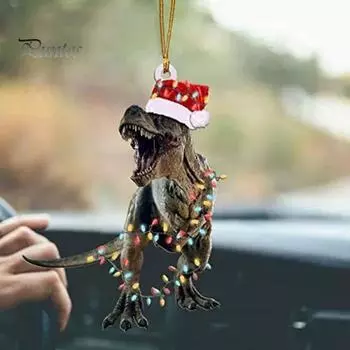 Рождественская елка с динозавром, подвеска, украшение, экологически чистые акриловые украшения тонкой работы для праздничного праздничного декора