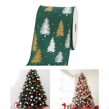 Рождественская елка с лентой 5 ярдов Декор Подарки Упаковка для букета Heart Leaf Tree