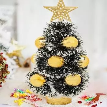 Рождественская елка с украшением для столешницы Офисный стол Маленькая искусственная рождественская елка со звездным топпером Украшения Реквизит 1 фут Предметы для дома