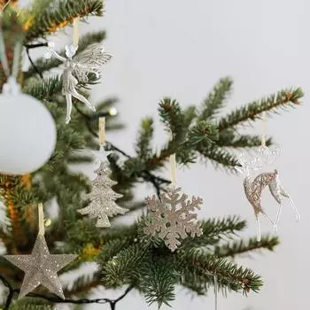 Рождественская елка Шампанское Украшение Крылья Ангела Олень Ключ Рождественское украшение