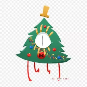 Рождественская елка, шифр Билла, железо с термопереносной печатью, виниловые нашивки, наклейки для одежды, аппликации «сделай сам», моющиеся нашивки