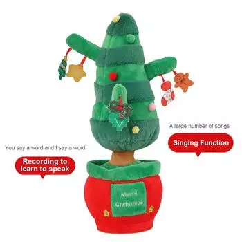 Рождественская елка/снеговик/санта-клаус игрушка поющая имитирующая говорящая рождественская игрушка плюшевая кукла украшения рождественского стола