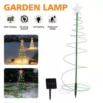 Рождественская елка Снежинка Светильник Уличный Водонепроницаемый Светодиодный Декор Светильник Сад Двор Газон Тропа Напольный Светильник Светодиодные Светильники Дропшиппинг