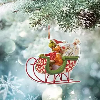 Рождественская елка Спортивный мемориал Акриловый кулон Украшение, 1шт Рождественский подарок футбольному болельщику красный