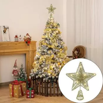 Рождественская елка светодиодная звезда-светильник железная звезда украшение для дома праздничные принадлежности для рождественского новогоднего декора A серебряный