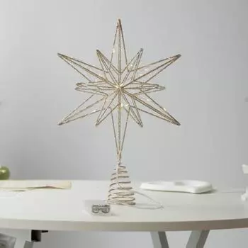 Рождественская елка Top Star 3D Iron Tree Topper Star Decoration со светодиодными огнями A