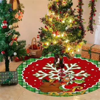 Рождественская елка юбка украшения для дома рождественские елочные украшения юбка орнамент праздничные праздничные украшения для вечеринок в помещении на открытом воздухе One Size