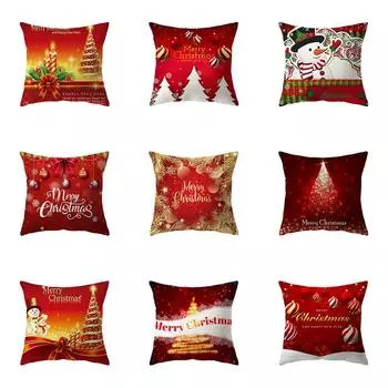 Рождественская елка, украшение на рождественскую тему, чехол для подушки с принтом, украшение для дома, гостиной, дивана, подушка, наволочка 40X40CM