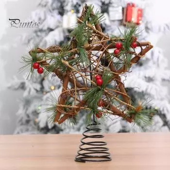 Рождественская елка, украшение со звездами и огнями, деревянный декор в виде верхушек деревьев, теплая атмосфера, реквизит для вечеринки, дома, кухни, мероприятий, клубов, баров Without Light