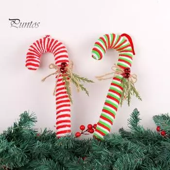 Рождественская елка, украшение в виде леденца, подвесные украшения в виде леденцов, подвеска на рождественскую елку для праздничных вечеринок белый/красный