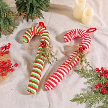 Рождественская елка, украшение в виде леденца, подвесные украшения в виде леденцов, подвеска на рождественскую елку для праздничных вечеринок красный/белый