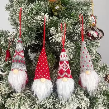 Рождественская елка украшения безликий гном кулон аксессуары подвесные украшения One Size чёрный