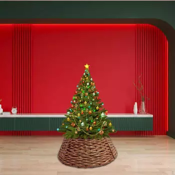 Рождественская елка воротник искусственный ротанг корзина фестиваль макет дверной проем спальня праздничные атрибуты Рождество 40cmx60cmx17cm белый