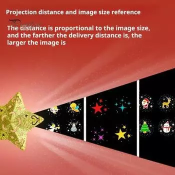 Рождественская елка, вращающаяся 3D-звезда, светильник с проектором узоров, рождественское украшение для рождественской елки, домашний декор для вечеринки A