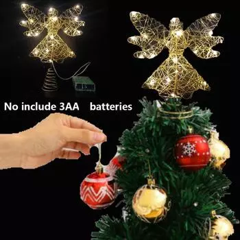 Рождественская елка Железный Ангел Топпер Блестящие Украшения Партии Украшения Рождественский Декор Ангел 1923cm