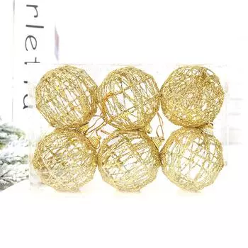 Рождественская елка золотые шары безделушки подвесные украшения для вечеринки украшения 5CM